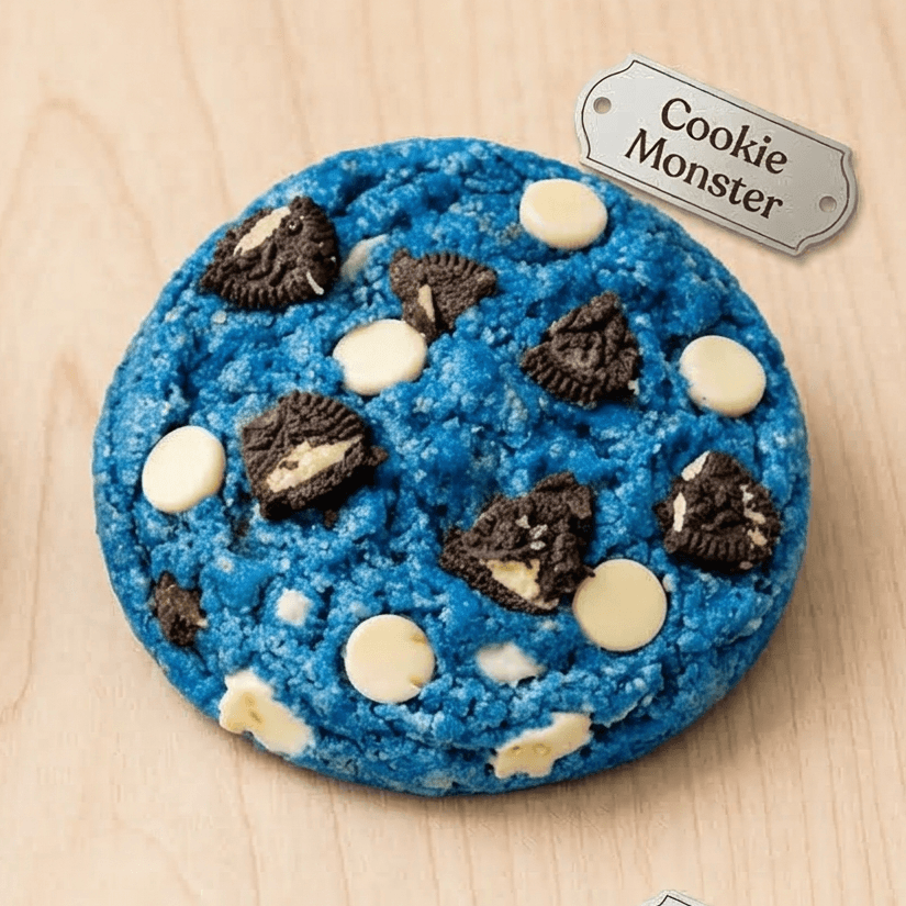 Blue Cookie Monster Cookie